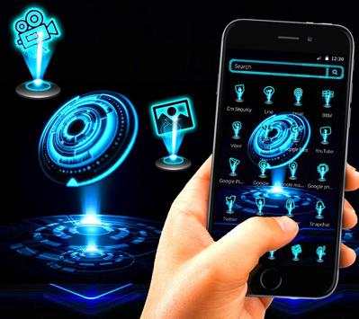 Blue Technology Launcher Theme screenshot 1
