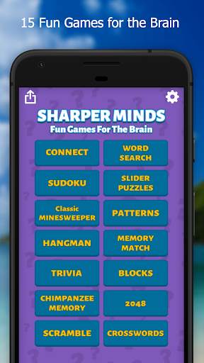 Sharper Minds - Classic Brain Games & Puzzles screenshot 1