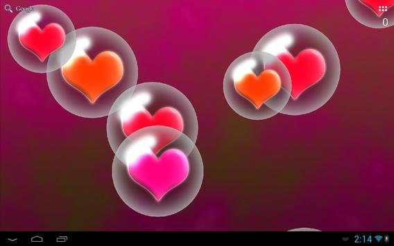 Hearts Bubble LWP Mini Game स्क्रीनशॉट 8