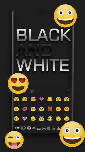 Tema Keyboard Hitam dan Putih screenshot 3