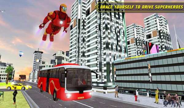 City Bus Driving: Superheroes Transport Simulator screenshot 14