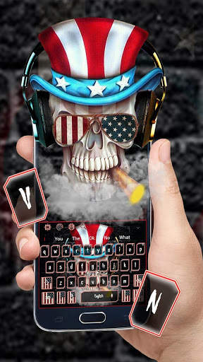 America Dj Skull Theme Keyboad screenshot 1