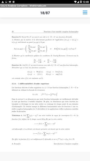Cours Analyse Complexe - Mathématiques screenshot 3