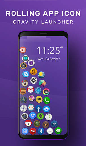 Rolling Icon Launcher - 3D Lau screenshot 3