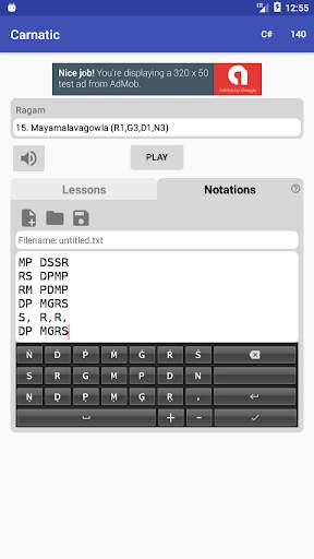 Carnatic - Indian Classical Music Notation Player screenshot 4