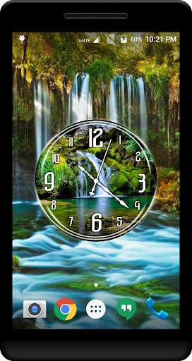 Waterfall Clock Live Wallpaper screenshot 3