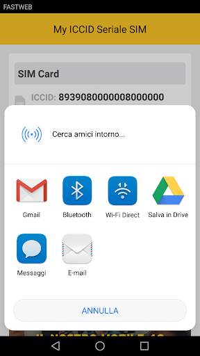 My ICCID Seriale SIM screenshot 2