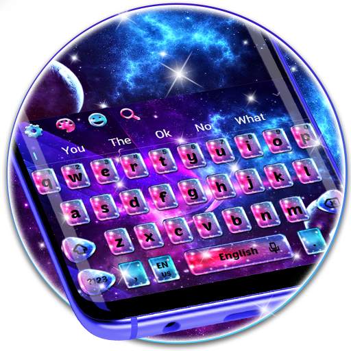 Colorful Glass Galaxy Keyboard 10001005