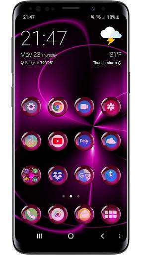 Theme Launcher - Spheres Pink Icon Changer Free screenshot 1