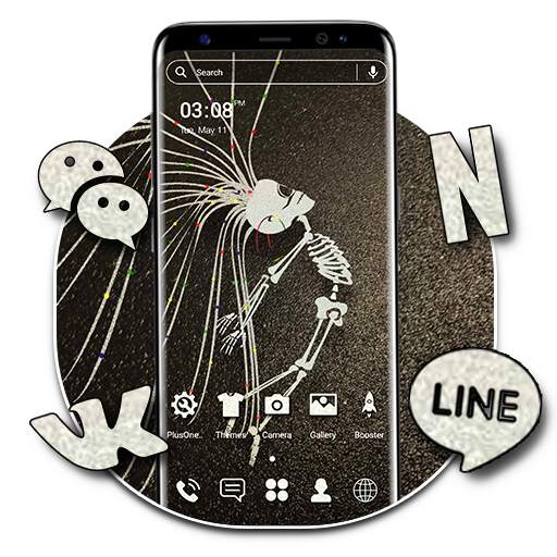 Girly Skeleton Launcher Theme 1.0.0