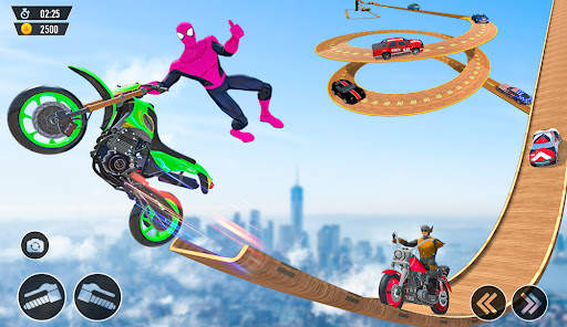 Superhero Mega Ramp Bike Stunt screenshot 3