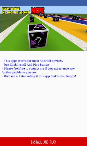 Lucky Blocks (No Mods-No Addons) for Minecraft PE screenshot 1