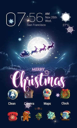Snowflake Dynamic Go Launcher Theme screenshot 2