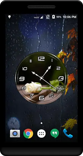White Rose Clock Live WP 2 تصوير الشاشة