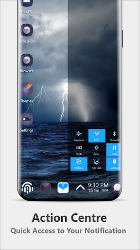3D Blue Thunder Theme screenshot 2