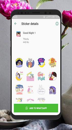 Good morning night Stickers screenshot 4