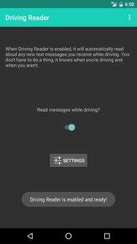 Driving Text Message Reader screenshot 1
