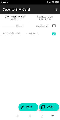 Copy to SIM Card screenshot 4