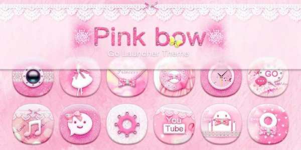 Pink Bow GO Launcher Theme screenshot 6