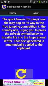 Inspirational Writer lite screenshot 1
