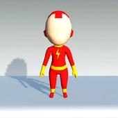 Running race 3D icon