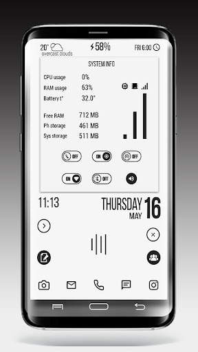 Black&White theme for Total Launcher screenshot 5