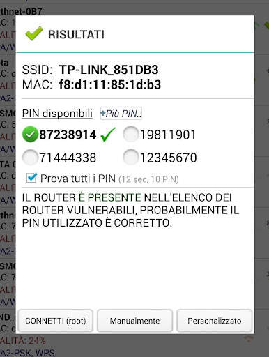 Wifi WPS Plus (Italiano) screenshot 2