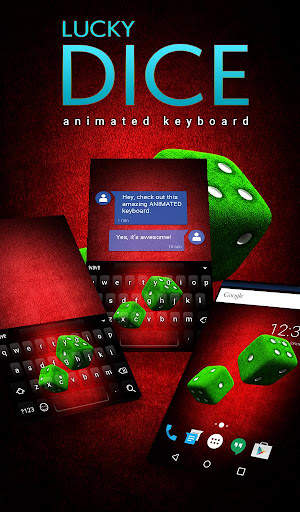 Lucky Dice Animated Keyboard   स्क्रीनशॉट 1