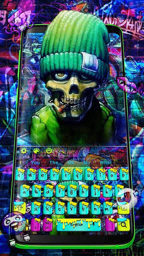 Graffiti Skull Keyboard screenshot 1