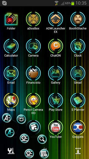 Next Launcher Neon Theme screenshot 3