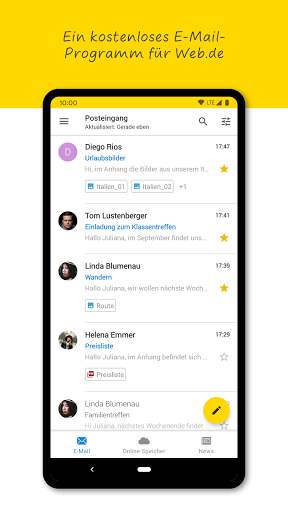 WEB.DE Mail & Cloud скриншот 1