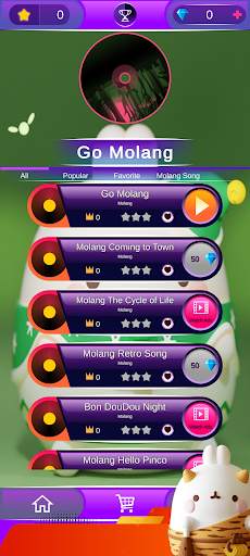 Funny Molang Tile Hop screenshot 1