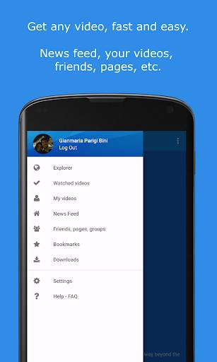 MyVideoDownloader Beta for Facebook скриншот 1