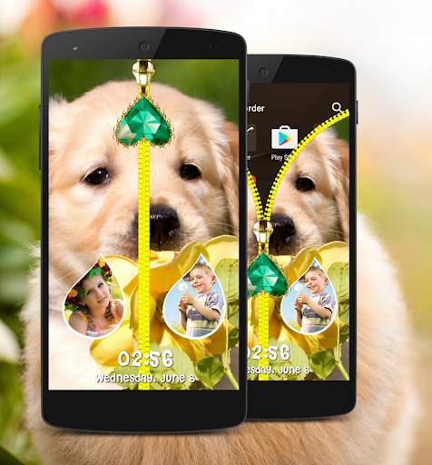 Puppy Zipper Lock Screen 6 تصوير الشاشة