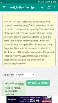 Article Rewriter Spinner Pro screenshot 4