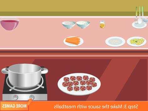 cooking spaghitti meatball game screenshot 4