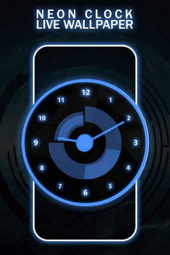 Neon Clock Live Wallpaper screenshot 3