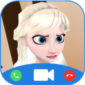 Elssa princess fake call icon