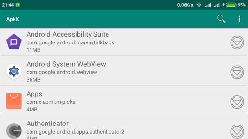 ApkX - Fastest way to eXtract and Share APK screenshot 2