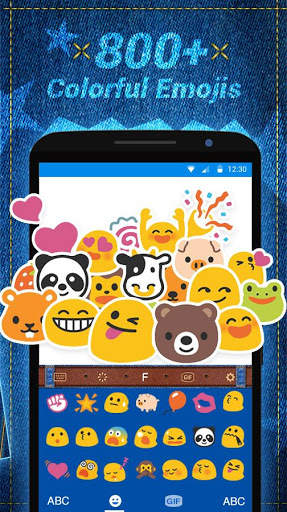 Blue Jeans Keyboard Theme - Emoji & Gif 2 تصوير الشاشة