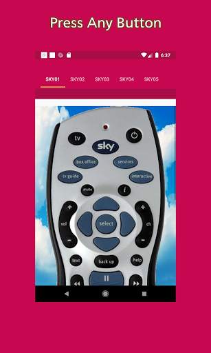 Sky TV  Remote Control screenshot 2