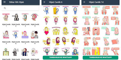 Sticker WA Hijab Muslim Islam Cantik WAStickerApps screenshot 1