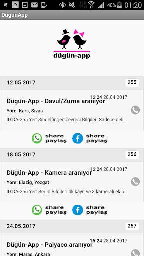 Dügün-App ( Düğün-APP , dugun-app , dügün-app ) 6 تصوير الشاشة