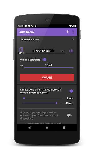 Auto Redial (Ricomposizione Automatica) screenshot 1