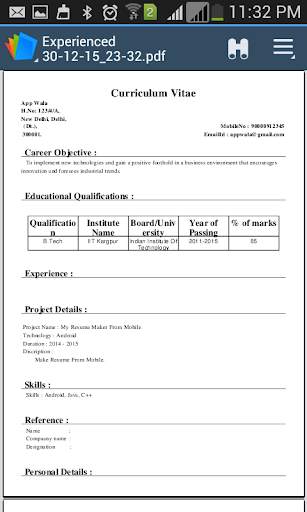 My Resume Maker screenshot 2