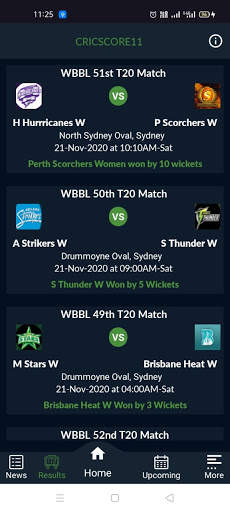 Cricscore 11 screenshot 4