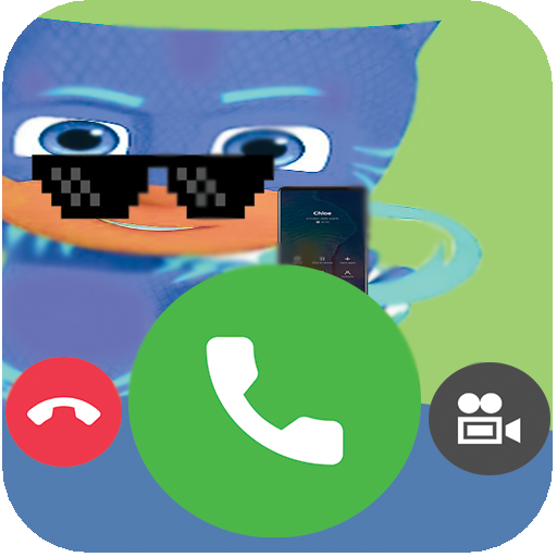masks heroes : fake call video icon