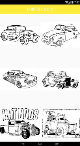 ColorFill - HotRod Cars Coloring Pages screenshot 1