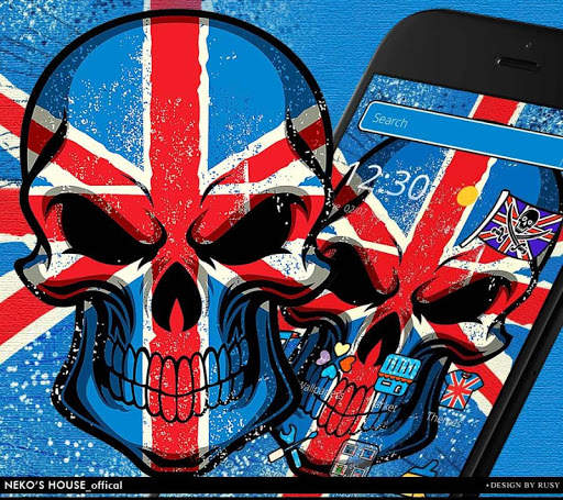 Union Jack Flag Skull Theme screenshot 1