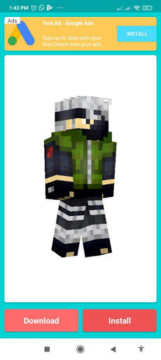 Skin Naruto for MCPE - Skinpack - 3D View screenshot 7